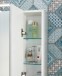 Spiegelschrank >M-391< (BxHxT: 76x71x23 cm) in weiss - 76x71x23cm (BxHxT)