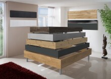 Bettgestell >Easy Beds< (BxHxT: 99x46x210 cm) in Eiche-Sägerau