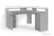 Schreibtisch >FOX< (BxHxT: 139x90,8x139 cm) in Old Style - 139x90,8x139 (BxHxT)