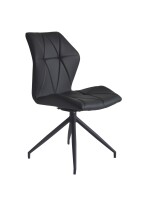 Stuhl >IMKE< (2er-Set) in schwarz - 52x90,5x62cm (BxHxT)