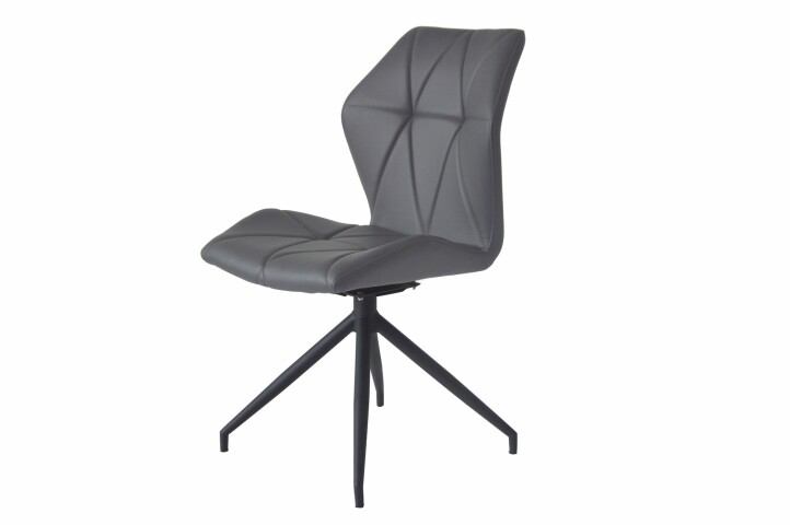 Stuhl >IMKE< (2er-Set) in grau - 52x90,5x62cm (BxHxT)