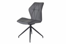 Stuhl >IMKE< (2er-Set) in grau - 52x90,5x62cm (BxHxT)