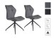 Stuhl >IMKE< (2er-Set) in grau - 52x90,5x62cm (BxHxT)