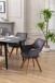 Stuhl >KLARA< (2er-Set) in grau aus Samt - 52x89x63,5cm (BxHxT)