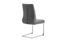 Esszimmerstuhl >MARLEN-XXL< (2er-Set) in grau aus Microfaser - 47x96x62 (BxHxT)