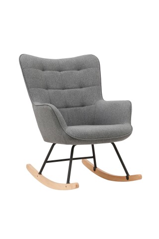 Schaukelstuhl >RICHIE< (BxHxT: 72x92x92 cm) in grau - 72x92x92 (BxHxT)