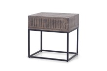 Nachttisch >SAMUEL< (BxHxT: 45x45x35 cm) in grau - 45x45x35 (BxHxT)