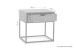 Nachttisch >SAMUEL< (BxHxT: 45x45x35 cm) in grau - 45x45x35 (BxHxT)