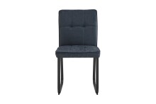 Stuhl >TALEA< (2er-Set) in grau aus Microfaser - 47x88x59cm (BxHxT)