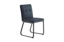 Stuhl >TALEA< (2er-Set) in grau aus Microfaser - 47x88x59cm (BxHxT)