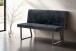 Bank >TALEA< (BxHxT: 140x92x59 cm) in grau aus Microfaser - 140x92x59cm (BxHxT)