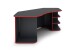 Schreibtisch >THANATOS< (BxHxT: 198x76x85 cm) in anthrazit/rot