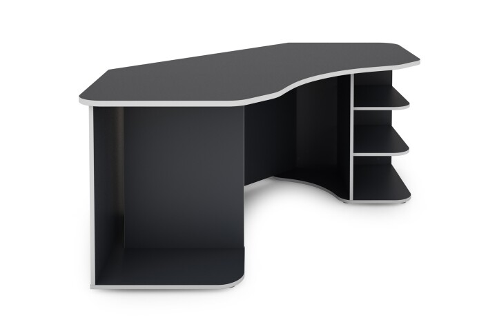 Schreibtisch >THANATOS< (BxHxT: 198x76x85 cm) in anthrazit/weiß