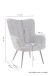 Sessel >UTA< (BxHxT: 72x97x80 cm) in grau aus Cord - 72x97x80cm (BxHxT)