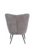 Sessel >UTA< (BxHxT: 72x97x80 cm) in grau aus Cord - 72x97x80cm (BxHxT)