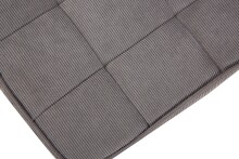 Hocker >UTA< (BxHxT: 60x39x41 cm) in grau aus Cord - 60x39x41cm (BxHxT)