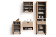 Spiegelschrank >WELLNESS< (BxHxT: 60x61x28 cm) in Eiche/Artisan