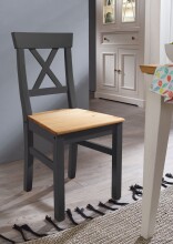 Holzstuhl >WZ-0133< (BxHxT: 49x91x49 cm) in grau -...