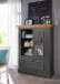 Highboard >WZ-0133< (BxHxT: 108x152x42 cm) in grau - 108x152x42 (BxHxT)