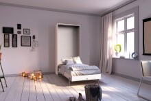 Klappbett >JUIST< (BxHxT: 102x213x43 cm) in WEISS -...
