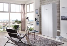 Klappbett >JUIST< (BxHxT: 102x213x43 cm) in WEISS -...