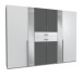 Kleiderschrank >VANEA< (BxHxT: 270x210x58 cm) in WEISS + GRAPHIT