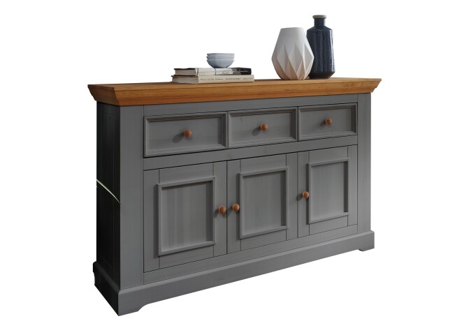 Anrichte >WZ-0133< (BxHxT: 149x94x42 cm) in grau - 149x94x42 (BxHxT)
