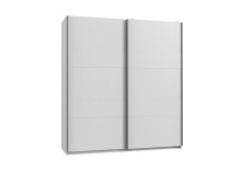 Schwebetürenschrank >CHESS< (BxH: 135x198 cm) in WEISS - 135x198cm (BxH)