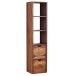 Wandregal >522< (LxBxH: 35x30x150 cm) in Braun aus Sheesham - 35x30x150 (LxBxH)