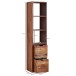 Wandregal >522< (LxBxH: 35x30x150 cm) in Braun aus Sheesham - 35x30x150 (LxBxH)