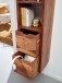Wandregal >522< (LxBxH: 35x30x150 cm) in Braun aus Sheesham - 35x30x150 (LxBxH)