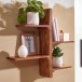 Wandregal >528< (LxBxH: 58x15x60 cm) in Braun aus Sheesham - 58x15x60cm (LxBxH)