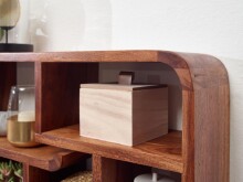 Wandregal >529< (LxBxH: 80x12x55 cm) in Braun aus Sheesham - 80x12x55cm (LxBxH)