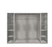 Dreh-/Schwebetürenschrank >LOTTO< (BxH: 316x210 cm) in WEISS + GRAPHIT
