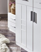 Kleiderschrank >BORKUM< (BxH: 91x199 cm) in WEISS -...