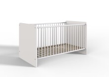 Babybett >BORKUM< (BxH: 80x85 cm) in WEISS -...