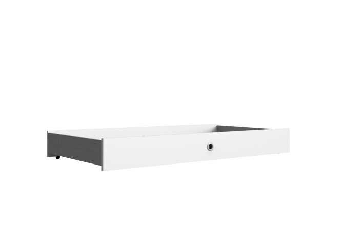 Bettschubkasten >BORKUM< (BxH: 71x17 cm) in WEISS - 71x17cm (BxH)