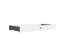 Bettschubkasten >BORKUM< (BxH: 71x17 cm) in WEISS -...