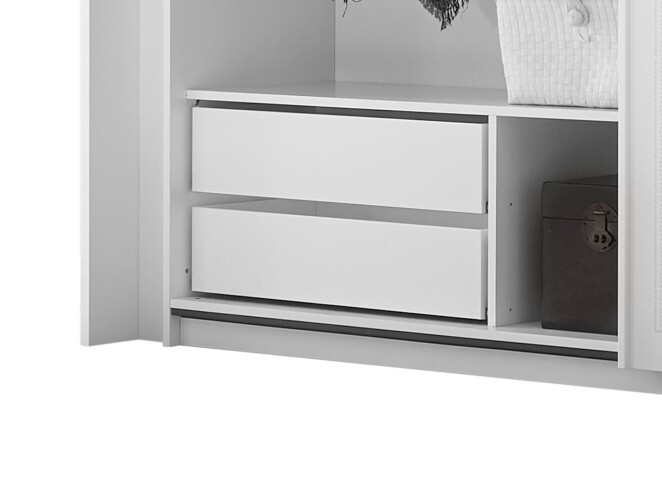 Schrankeinsatz >Valeria / Salvina / Noelle< (BxHxT: 119x38x44 cm) in Weiss - 119x38x44 (BxHxT)