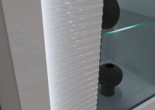 Vitrine >Skylight< (BxHxT: 60x148x37 cm) in weiß/weiß hochglanz
