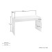 Schreibtisch >DAME< (BxHxT: 140x75x65 cm) in Weiss hlg. - 140x75x65cm (BxHxT)