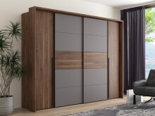 Dreh-/Schwebetürenschrank >NARAGO< (BxHxT: 270,3x210x61 cm)