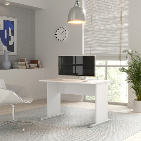 Schreibtisch >TEMPRA2< (BxHxT: 108x72x72 cm) in weiß - 108x72x72 (BxHxT)