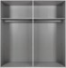 Schwebetürenschrank >MONACO< (BxH: 180x210 cm) WEISS/GRAU