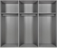 Schwebetürenschrank >MONACO< (BxH: 270x210 cm) WEISS/GRAU