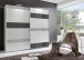 Schwebetürenschrank >MONACO< (BxH: 270x210 cm) WEISS/GRAU