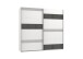 Schwebetürenschrank >MONACO< (BxH: 225x210 cm) WEISS/GRAU