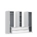 Kleiderschrank >LUANO< (BxHxT: 269,7x210,5x60 cm) in Weiss