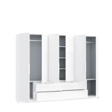 Kleiderschrank >LUANO< (BxHxT: 269,7x210,5x60 cm) in weiß