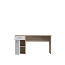 Schreibtisch >NET106< (BxHxT: 140x76,5x60 cm) in Eiche/weiß